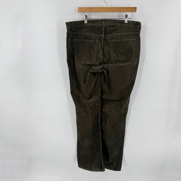 GAP Baby Boot Mid Rise Olive Green Corduroy Pants Women's size 16R - Picture 2 of 8